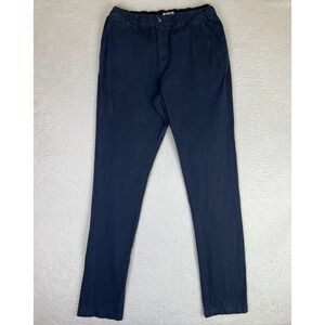 Cove USA Pants Mens 32x34 Blue Chino Elastic Waist Slim Tapered Stretch Casual